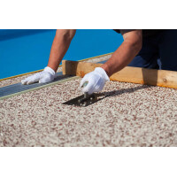 Steinteppich Epoxidharz Set Innen & Außen (ca. 224kg / 16-20m²) | Bianco Carrara | 200kg 2-4mm Marmorkies + 24L, 2K Epoxidharz Bindemittel | Für Balkon, Terrasse, Treppen, Garage