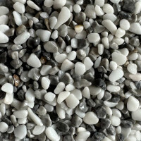 Steinteppich Epoxidharz Set Innen & Außen (ca. 224kg / 16-20m²) | Bianco Grigio | 200kg 2-4mm Marmorkies + 24L, 2K Epoxidharz Bindemittel | Für Balkon, Terrasse, Treppen, Garage