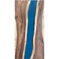 Epoxidharz Tischplatte River Table Blau  gallery