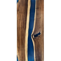Epoxidharz Tischplatte River Table Blau  gallery