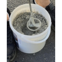 Mortero epoxi 2K para hormigón, solera y suelo con cuarzo - reparación y relleno 1 kg aprox. RAL 7023 Gris hormigón | DIPOXY