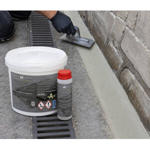 Mortero epoxi 2K para hormigón, solera y suelo con cuarzo - reparación y relleno 5 kg aprox. RAL 7032 Gris arena | DIPOXY